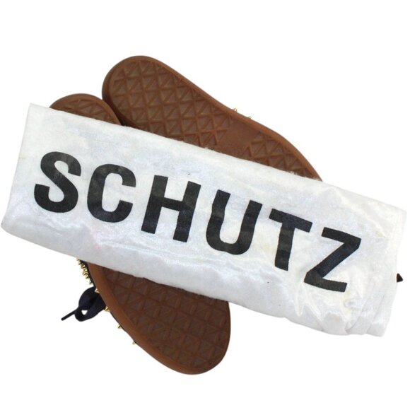 Schutz Sailfish Dark Blue Suede Hidden Wedge Lace-Up Sneaker Size 6 - Picture 10 of 11